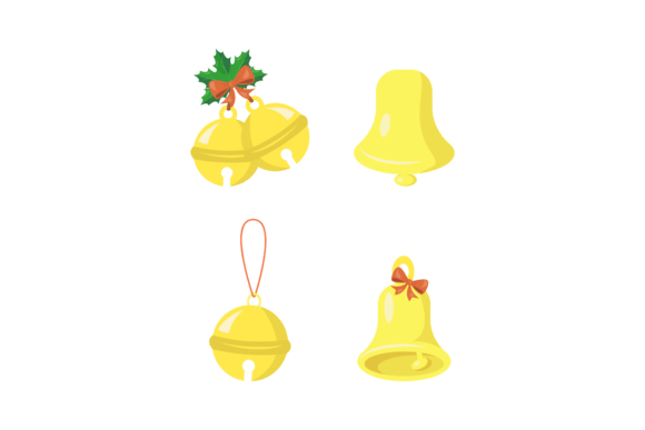 Bell Christmas Illustrations for Branding and Marketing