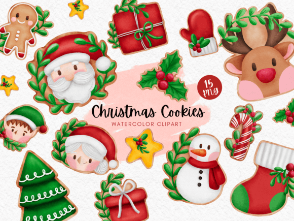 Christmas Cookies Watercolor Clipart Review