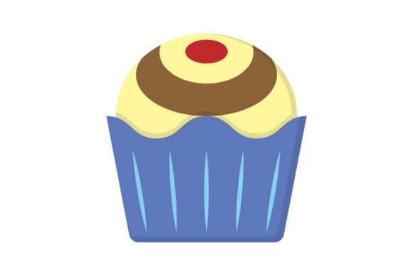 Christmas Cupcake Illustration for Handmade Creations