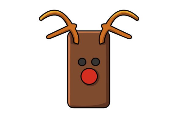 Christmas Deer Head Vector Illustration for Branding