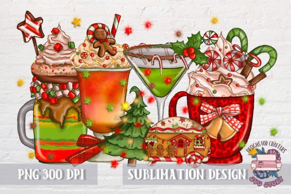 Christmas Latte Sublimation PNG Review for Brand Design