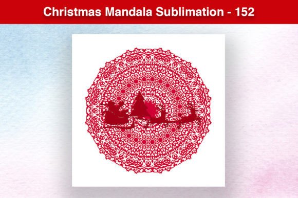 Christmas Mandala Sublimation - 152 Illustrations for Festive Branding