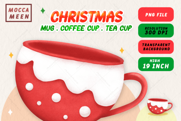 Christmas Red Mug and Snow White Dot Illustration Review