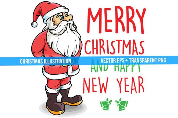 Christmas Santa Claus Wish Illustration for Holiday Branding