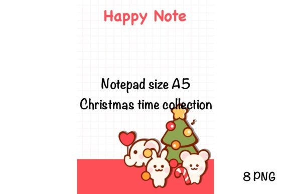 Christmas Time Notepad A5 Illustrations for Branding