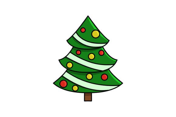 Christmas Tree Icon Vector Illustration for Modern Design Assets