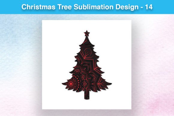 Christmas Tree Sublimation Design - 14 Review for Illustrations