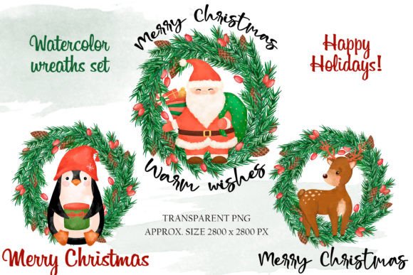 Christmas Wreath Clipart Sublimation PNG for Branding and Marketing