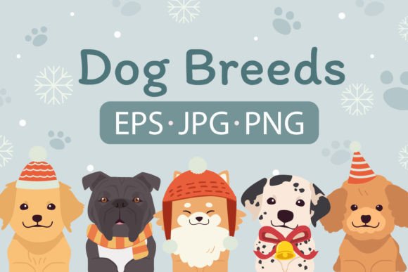 Dog Christmas Set 02 Illustrations for Crafting