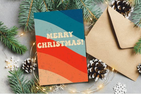 Groovy Christmas Card Illustrations