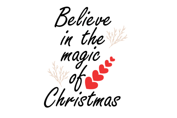 Merry Christmas Decor Text Illustrations