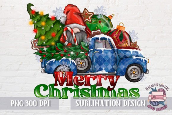 Merry Christmas Sublimation PNG Design for Illustrations