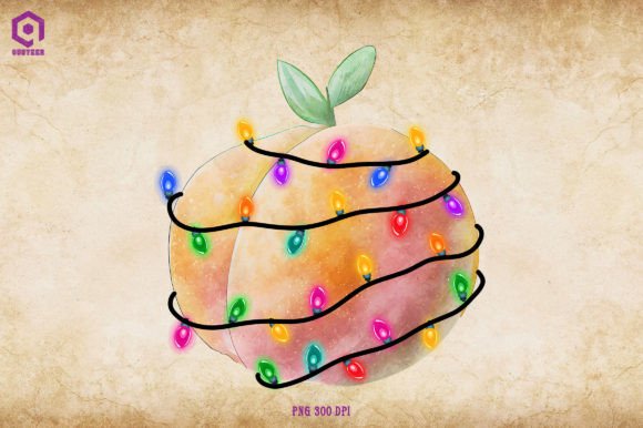 Peach Christmas Tree Lights: A Designer's Review of Seasonal Illustrations