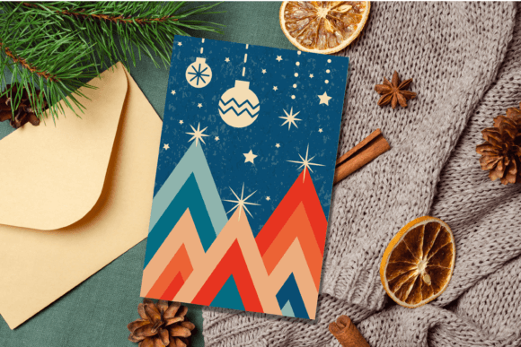 Retro Christmas Printable Card Illustrations
